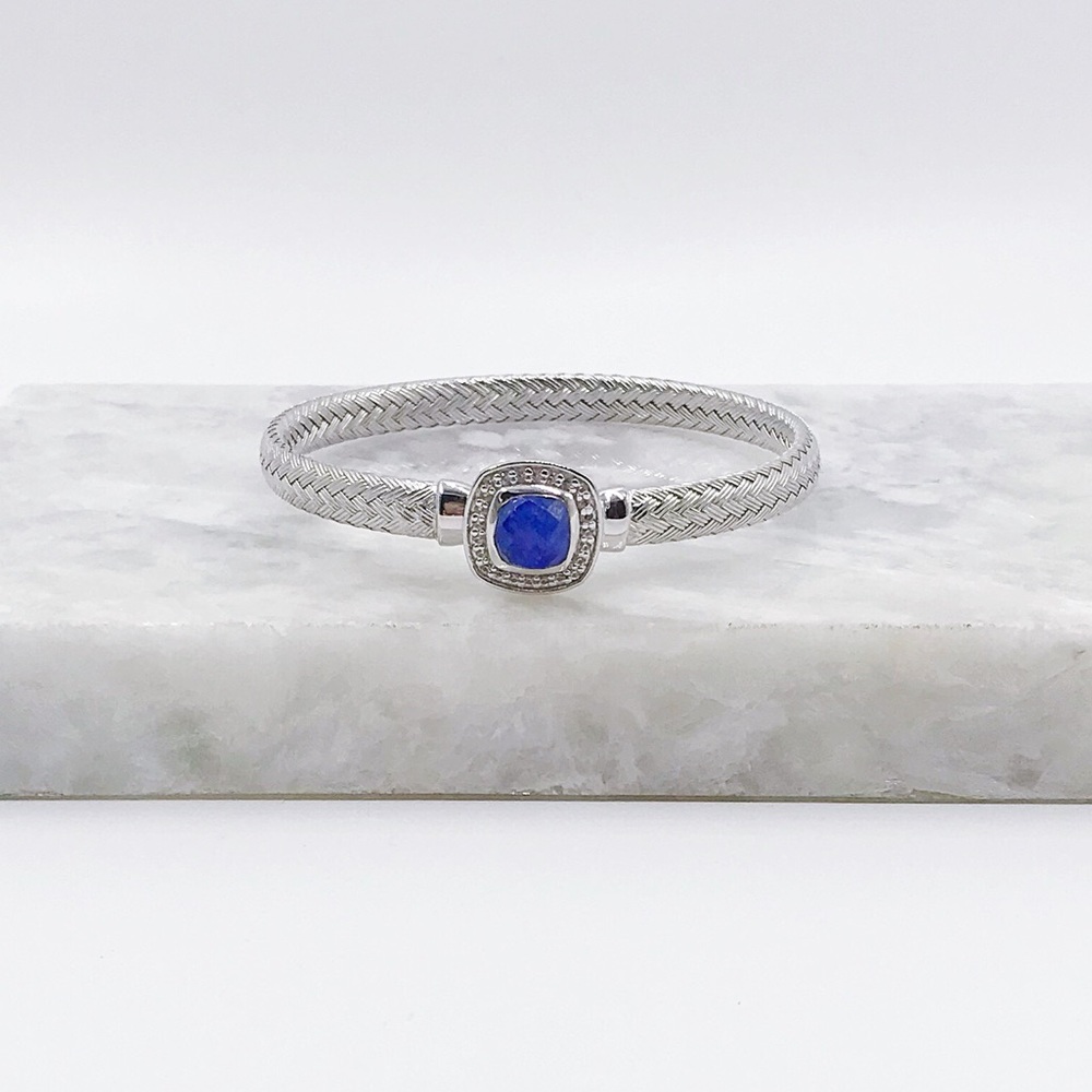 Blue Topaz Sterling Silver Bracelet